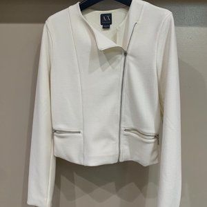 Armani Exchange angle-zippered jacket, Size S/P